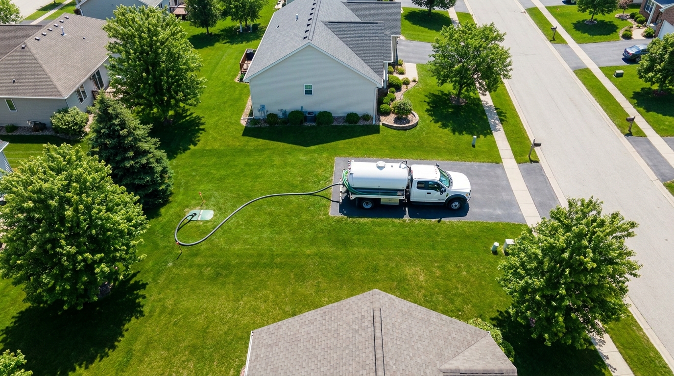 Septic service completed with yard fully restored in Kennesaw